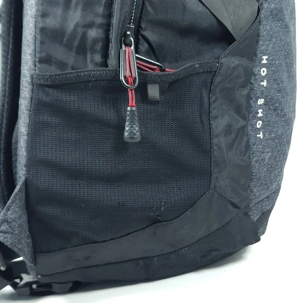The North Face Hot Shot Dark Gray Padded School Laptop Hiking Outdoor Backpack